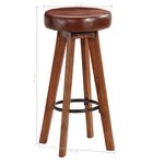 vidaXL Ensemble de bar 5 Pièces bois massif 115x56x107 cm