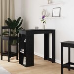 vidaXL Table de bar Chêne noir 102 x 50 x 103 5 cm Bois d'ingénierie