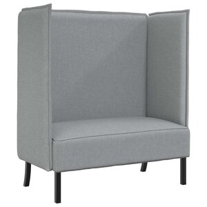 vidaXL Canapé à Haut Dossier 101cm Gris clair tissu