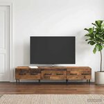 vidaXL Meuble TV Bois ancien 147 x 34 5 x 30 cm Bois d'ingénierie