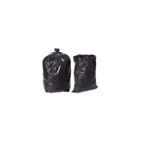 Boîte de 100 sacs poubelle 130 litres noir très résistant 75 microns GÉNÉRIQUE