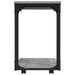 vidaXL Table d'appoint à roues Sonoma gris 50x35x55 5 cm