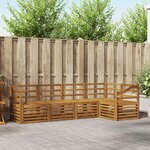 vidaXL Ensemble de canapé d'angle 5 Pièces Naturel Bois d'Acacia Massif