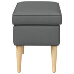 vidaXL Pouf Gris foncé 55 x 35 x 41 cm