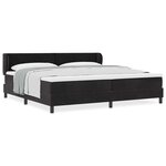 Lit à sommier avec matelas vidaXL Noir 200x200 cm en velours