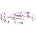 vidaXL Cadre de lit sans matelas 200x200 cm bois massif de pin