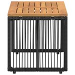 vidaXL Table de jardin Noir et Marron 80 x 40 x 40 cm polyrotin