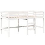 vidaXL Lit superposé avec échelle et toit sans matelas blanc 80x200 cm