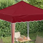 vidaXL Tente de fête pop-up 195 x 195 x 245 cm Bordeaux Tissu Oxford