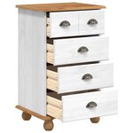vidaXL Commode ASKIM Blanc 45.8 x 40 x 79 cm Bois de pin massif