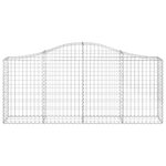 vidaXL Paniers à gabions arqués 13 Pièces 200x30x80/100 cm Fer galvanisé
