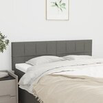 vidaXL Têtes de lit 2 Pièces Gris foncé 72x5x78/88 cm Tissu
