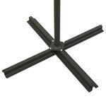vidaXL Parasol déporté avec mât et lumières LED Rouge bordeaux 300 cm