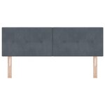 Tête de lit LED vidaXL capitonnée gris foncé 72 cm en velours