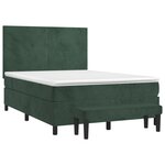 vidaXL Sommier à lattes de lit et matelas Vert foncé 140x190cm Velours