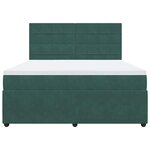 vidaXL Sommier à lattes de lit et matelas Vert foncé 180x200cm Velours