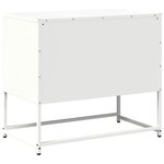 vidaXL Meuble TV blanc 68x39x60 5 cm acier