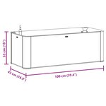 vidaXL Lit surélevé de jardin système arrosage Anthracite 100x43x33 cm