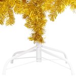 Vidaxl arbre de noël artificiel avec led et boules doré 240 cm pet
