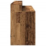 vidaXL Bureau avec lumières LED vieux bois bois d'ingénierie