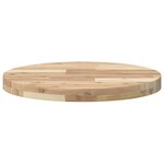 vidaXL Dessus de table rond Ø50x4 cm bois massif d'acacia