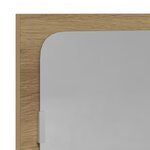 vidaXL Étagère miroir avec étagère Chêne artisan 90 x 10.5 x 37 cm