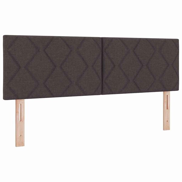 vidaXL Tête de Lit en Tissu Geometric Manuel Marron foncé 160 cm tissu