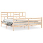 vidaXL Cadre de lit sans matelas bois massif