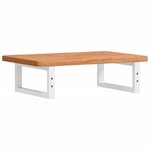 vidaXL Étagère de vasque murale acier et bois massif de hêtre