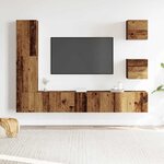 vidaXL Ensemble de meuble TV mural 5 Pièces vieux bois bois d'ingénierie