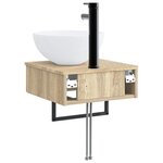 vidaXL Basin de lavage mural Chêne Sonoma 40 x 41 x 40 5 cm