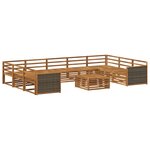 vidaXL Ensemble de canapés d'extérieur 10 pc Naturel