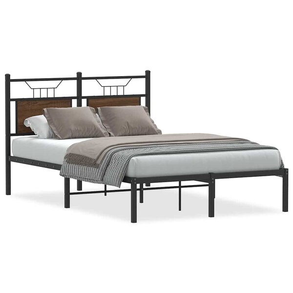 vidaXL Cadre de lit sans matelas chêne marron 120x190 cm
