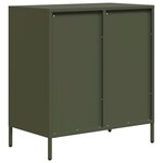 vidaXL Buffet vert olive 68x39x73 5 cm acier laminé à froid