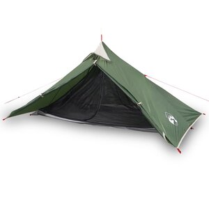 vidaXL Tente de camping tipi 1 personne vert imperméable