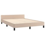vidaXL Cadre de lit sans matelas cappuccino 140x190 cm similicuir