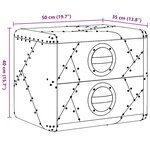 vidaXL Table de coin avec 2 tiroirs vintage style d'aviation