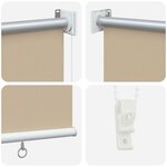 vidaXL Store enrouleur Protection UV Beige 80 x 230 cm Polyester