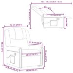 vidaXL Fauteuil de massage inclinable noir brillant similicuir