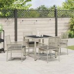 vidaXL Ensemble de salle à manger pour jardin 5 Pièces Gris clair