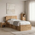 vidaXL Cabinet de Tête de Lit Chêne artisanal Bois d'ingénierie