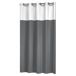 Sealskin rideau de douche double 180x200 cm gris et blanc