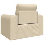vidaXL Canapé-lit de sol 2-en-1 Crème 98x71x83 cm Tissu