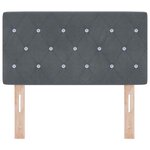 vidaXL Tête de Lit en Velours Argyle Manuel Gris foncé 80 cm Velours