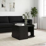 vidaXL Table basse Chêne noir 50 5 x 50 x 33 cm Bois d'ingénierie