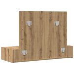 vidaXL Table de Maquillage Murale en Chêne 100x40x70 cm