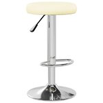 vidaXL Tabourets de bar lot de 2 crème similicuir