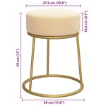 vidaXL Tabouret rond Abricot Velours