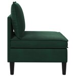 vidaXL Canapé moyen avec rangement Vert foncé Velours