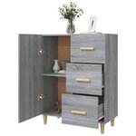 vidaXL Buffet sonoma gris 69 5x34x90 cm bois d'ingénierie
